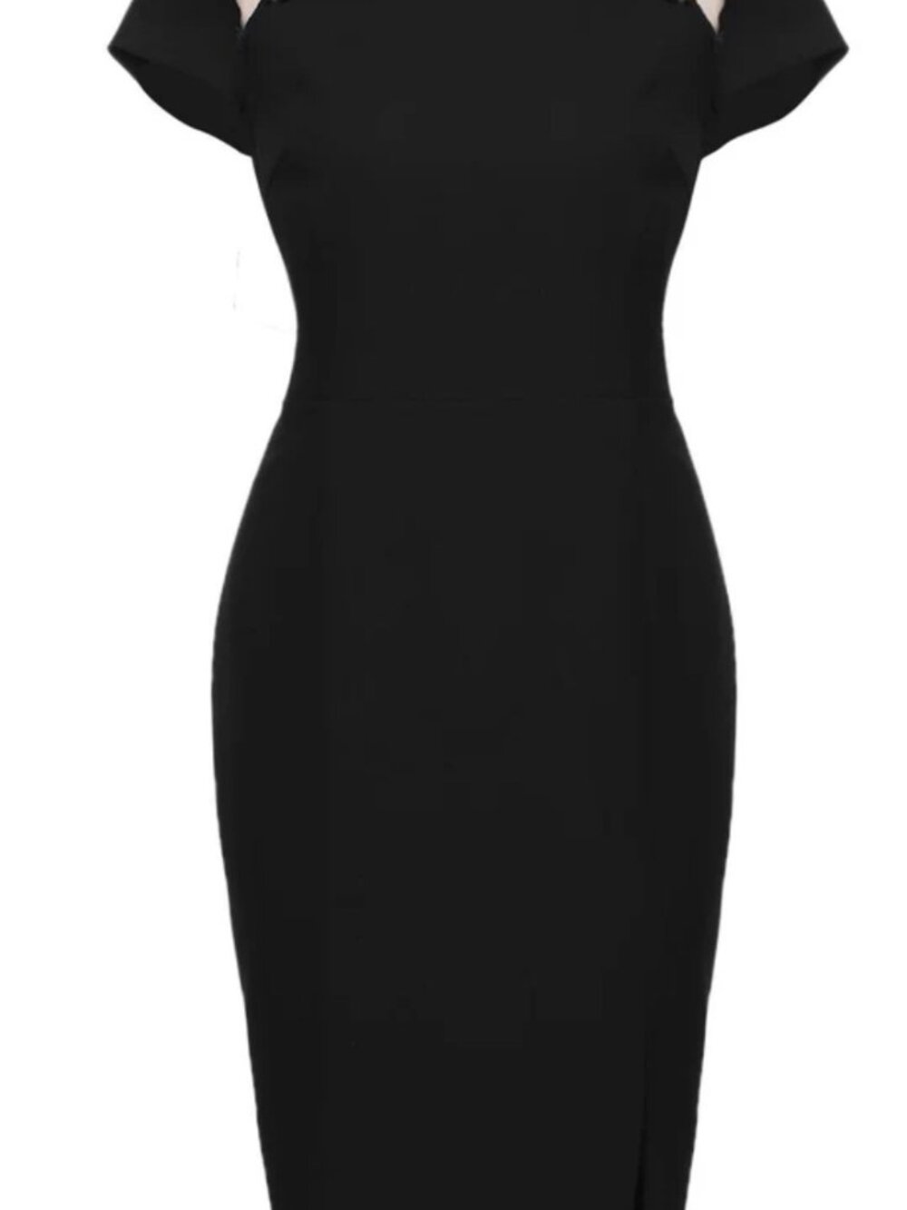 Black 1960s Butterfly Backless Pencil Dress - Picture 2 of 8